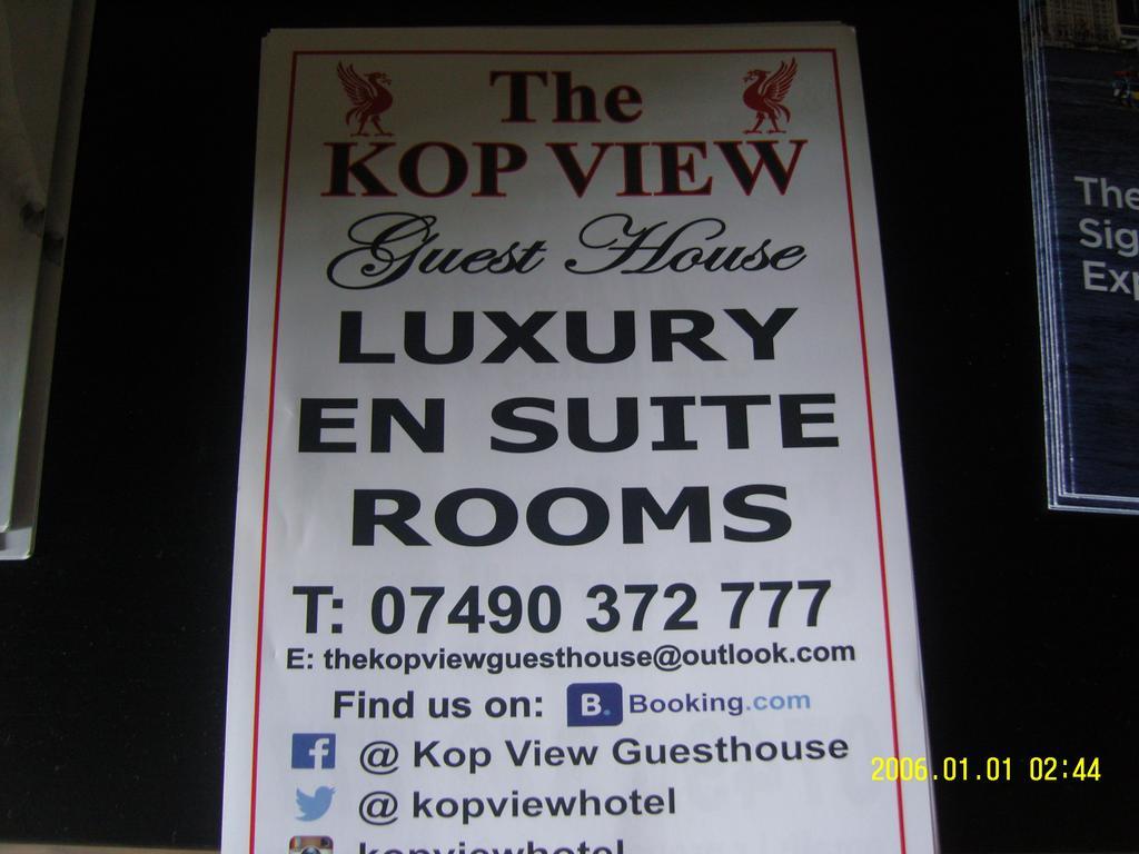 The Kop View Hotel Liverpool Zewnętrze zdjęcie